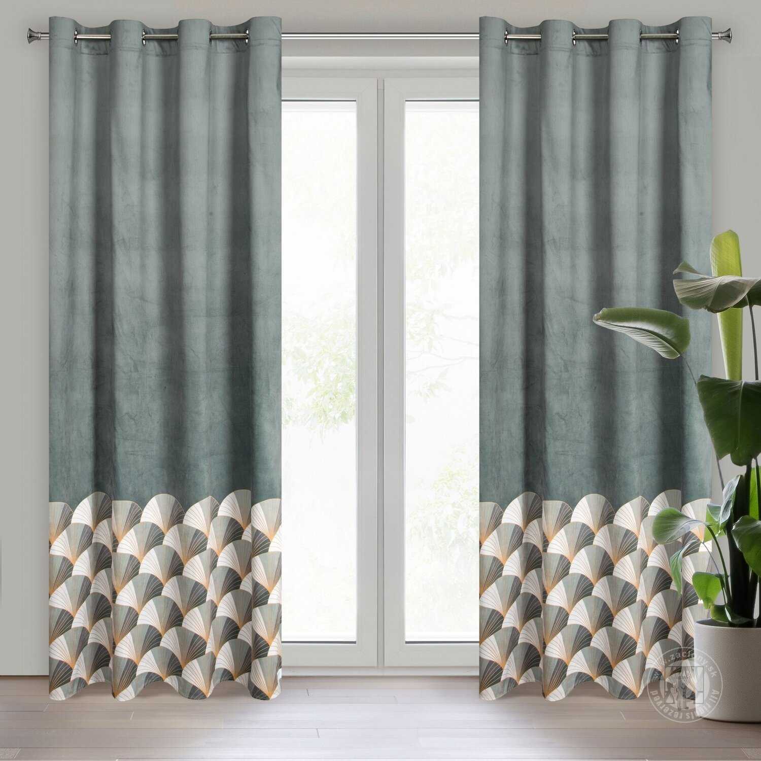 Záves GINA na krúžkoch 140x250 cm oceľový/svetlosivý