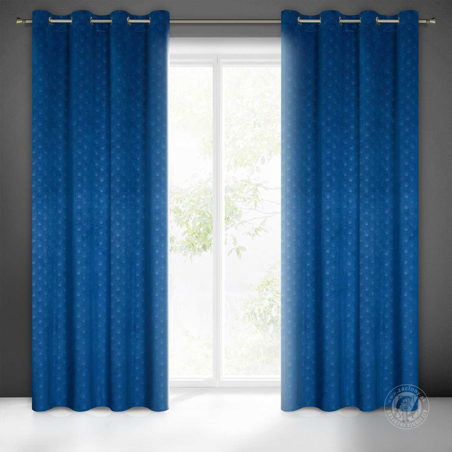 Záves JULIA na krúžkoch 140x250 cm modrý