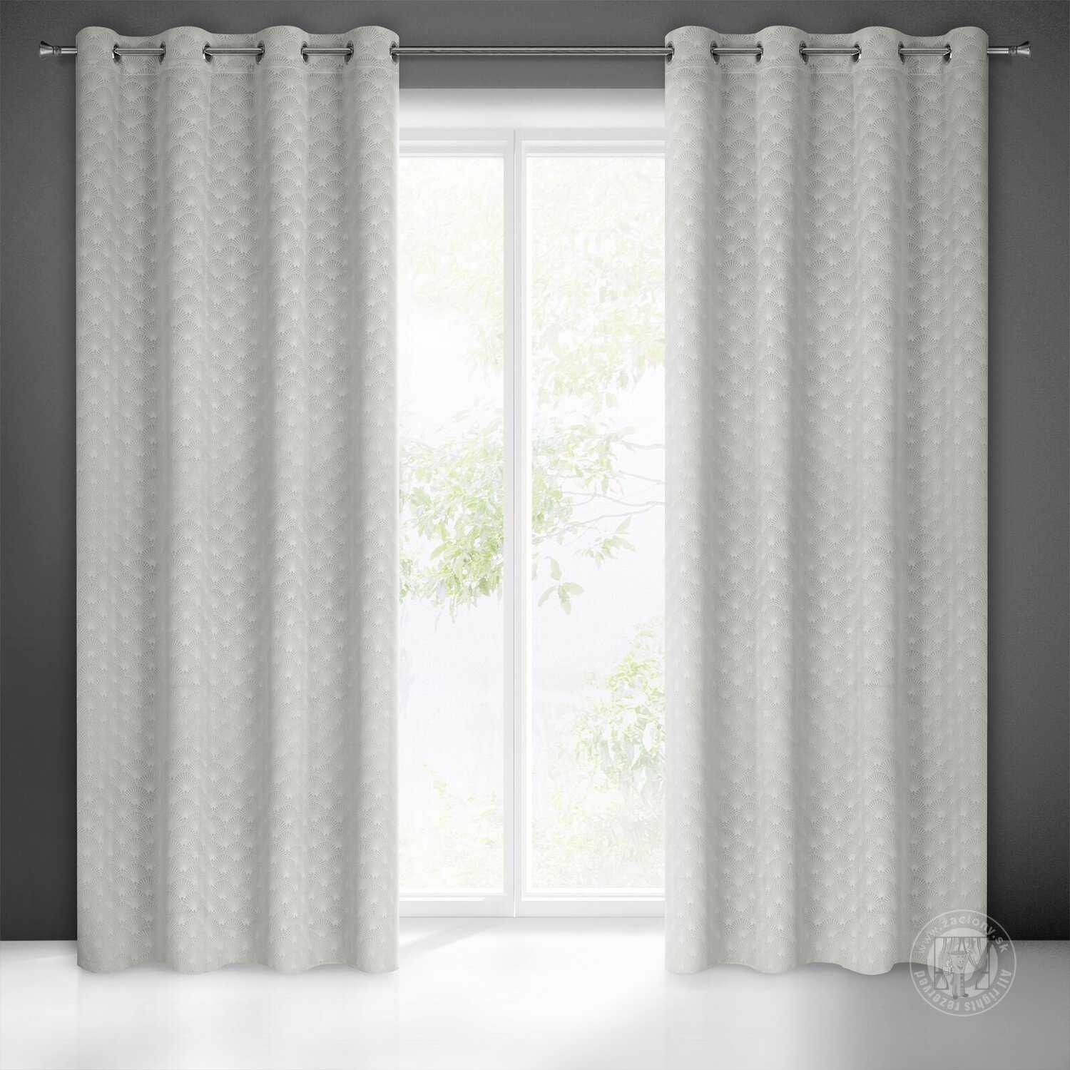 Záves JULIA na krúžkoch 140x250 cm svetlosivý