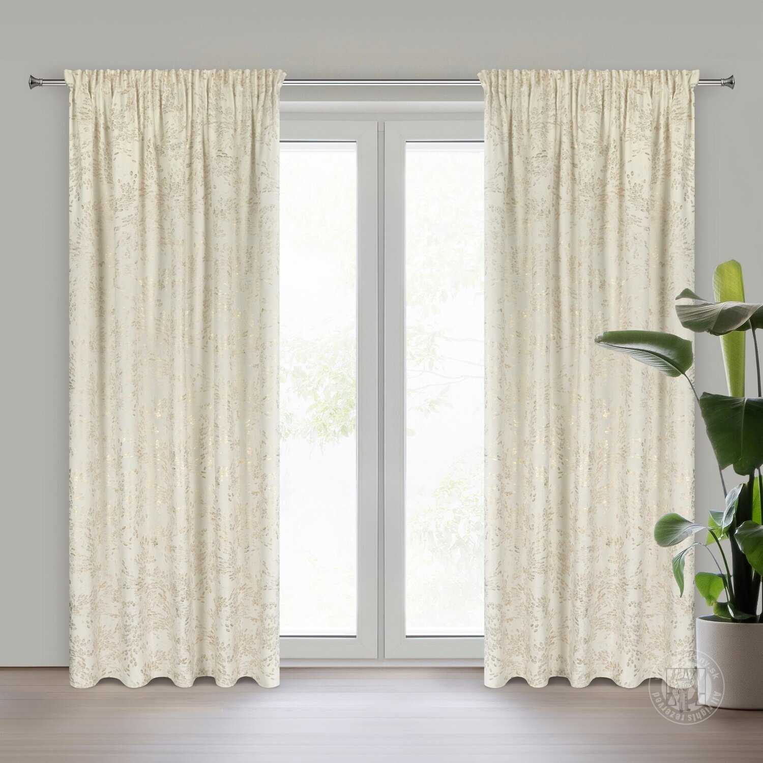 Záves FELIS na páske 140x270 cm krémový