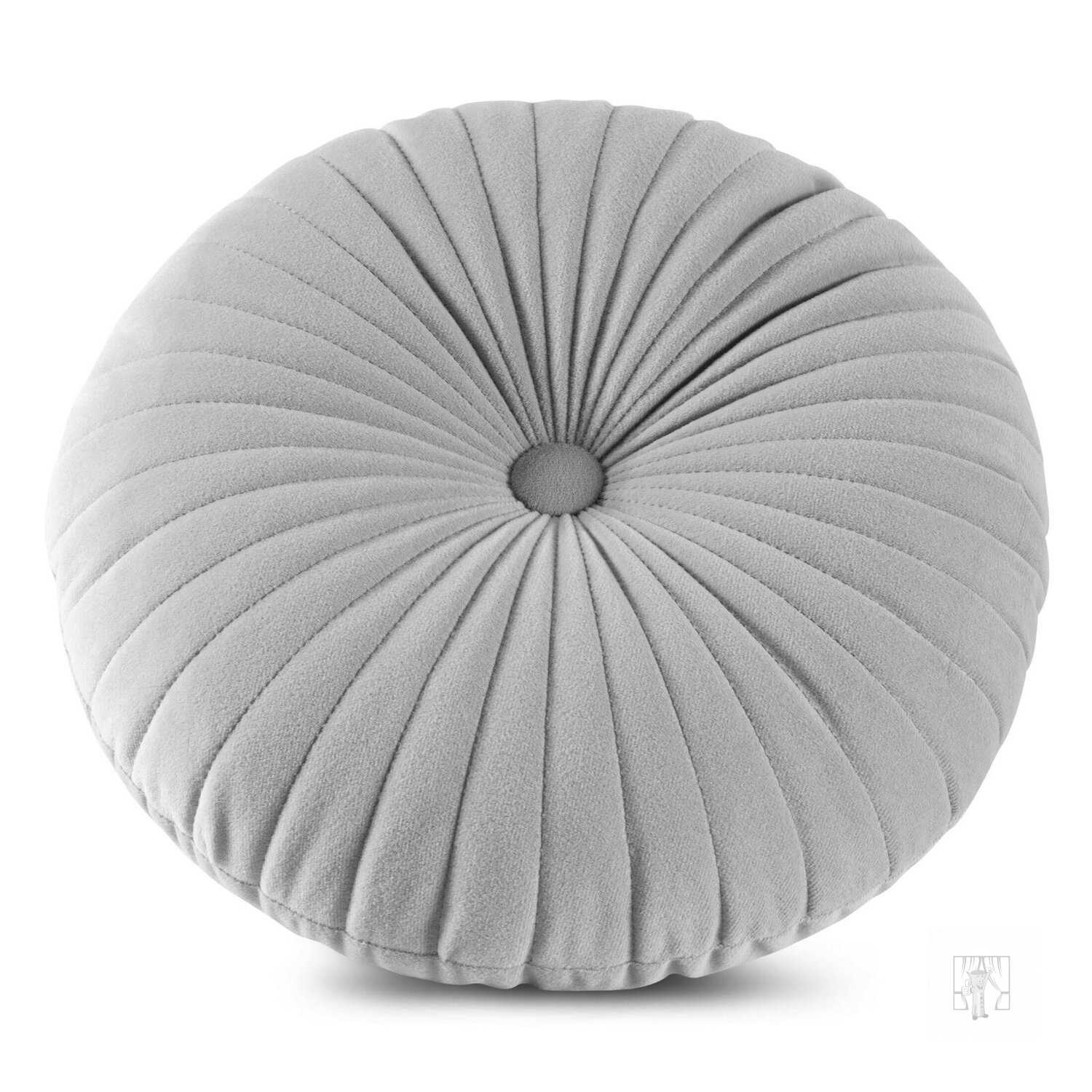 Okrúhly vankúš VELVET ∅ 40 cm strieborný
