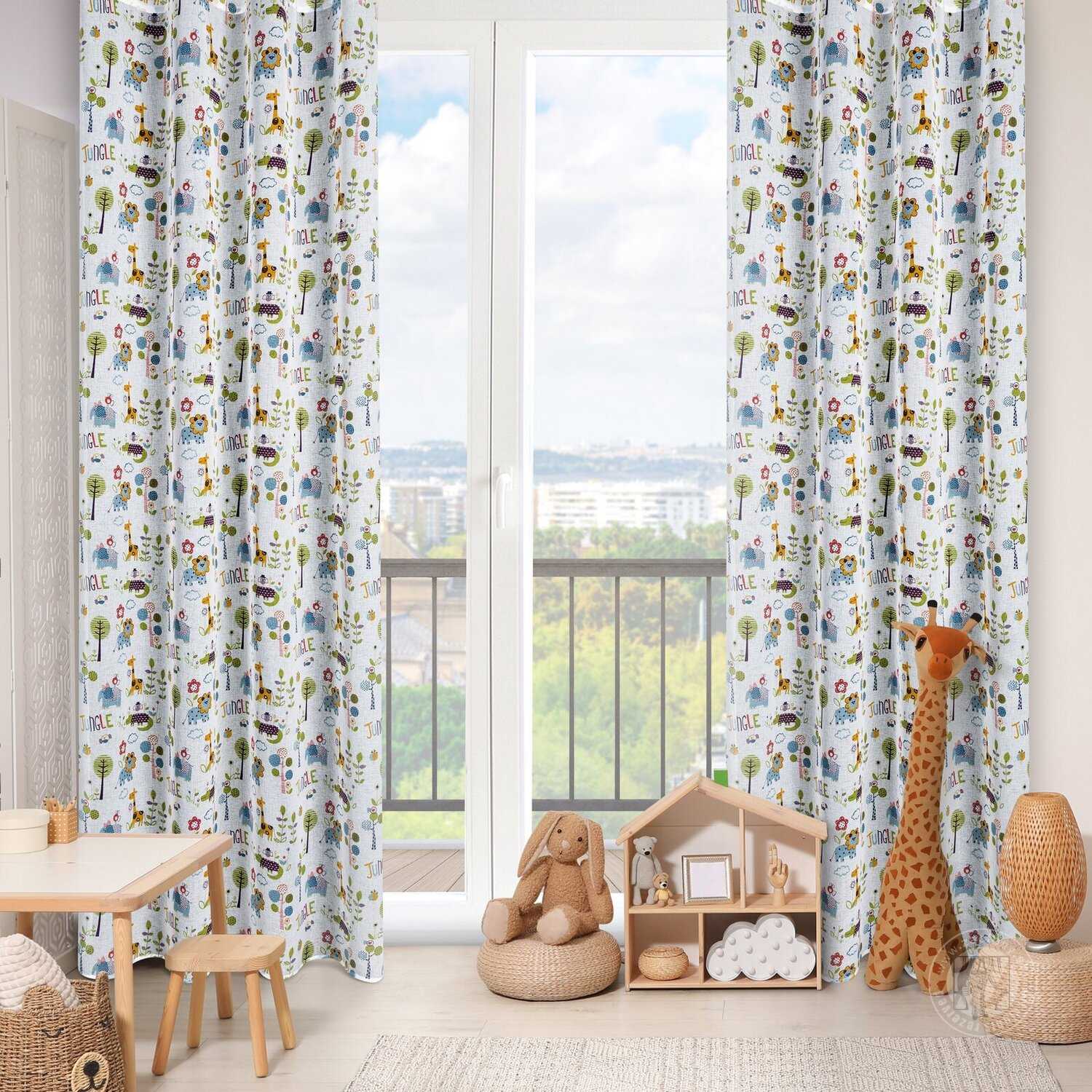 Záves BILLY na krúžkoch 140x250 cm biely/farebný