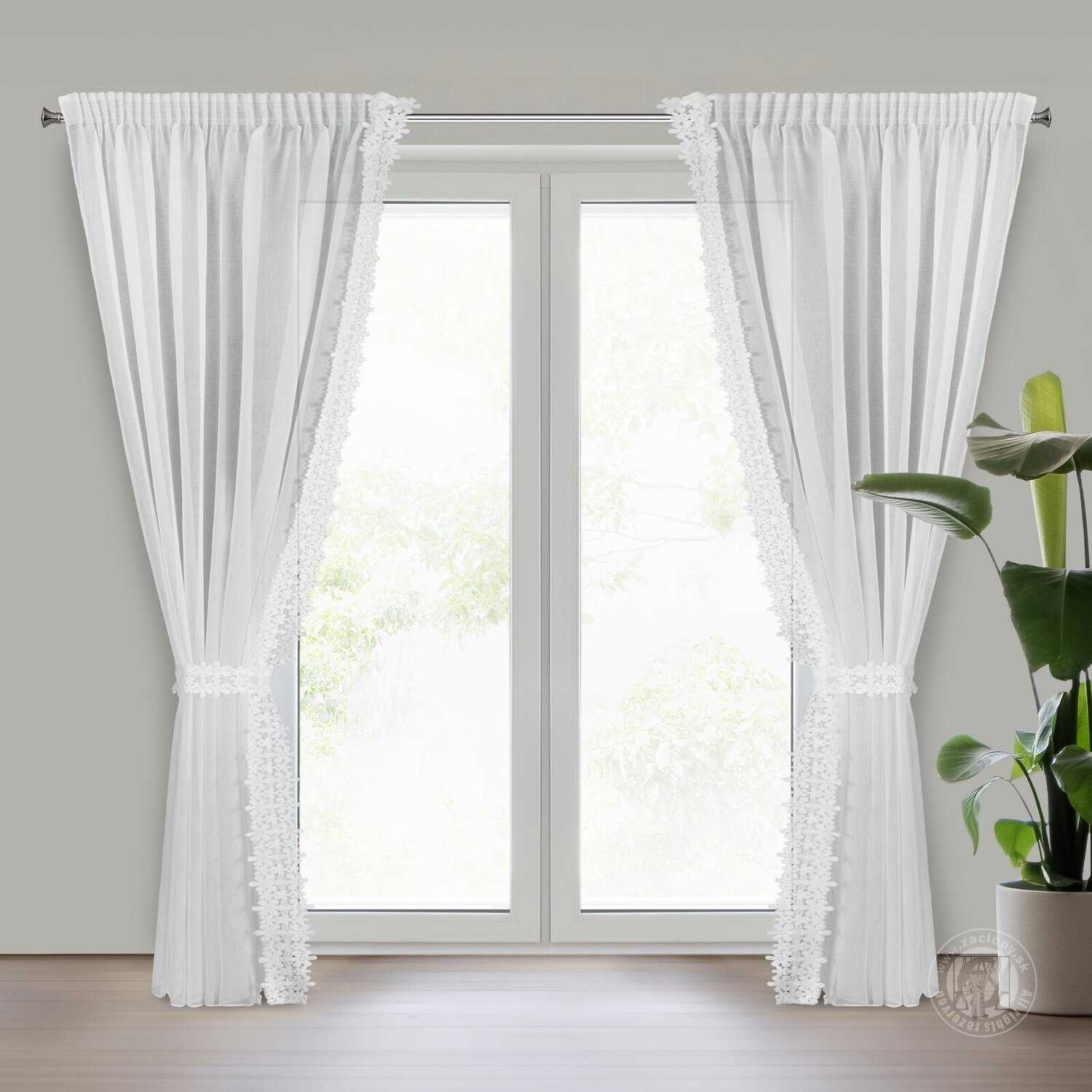 Záclona KAJA na páske 140x270 cm biela, set