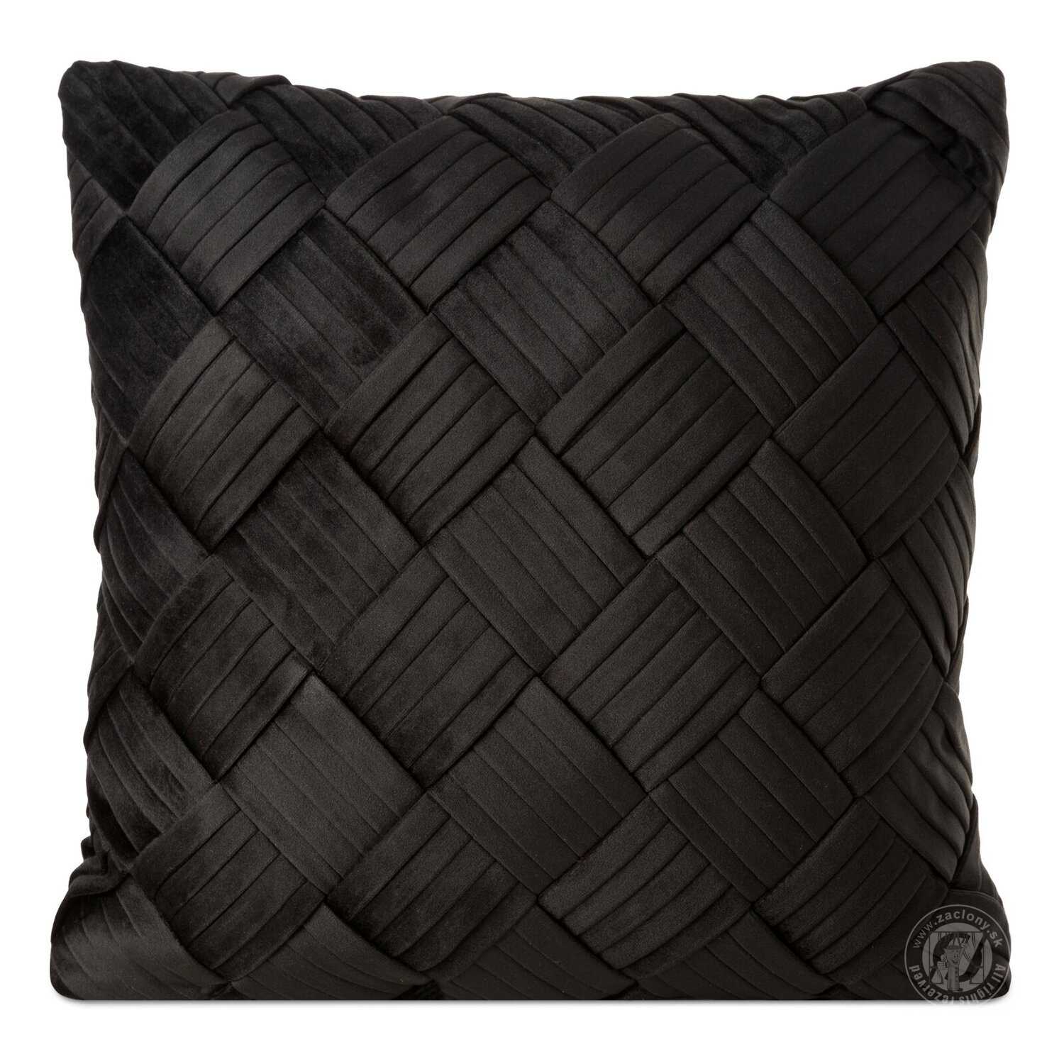 Zamatová obliečka na vankúš SONIA 45x45 cm čierna