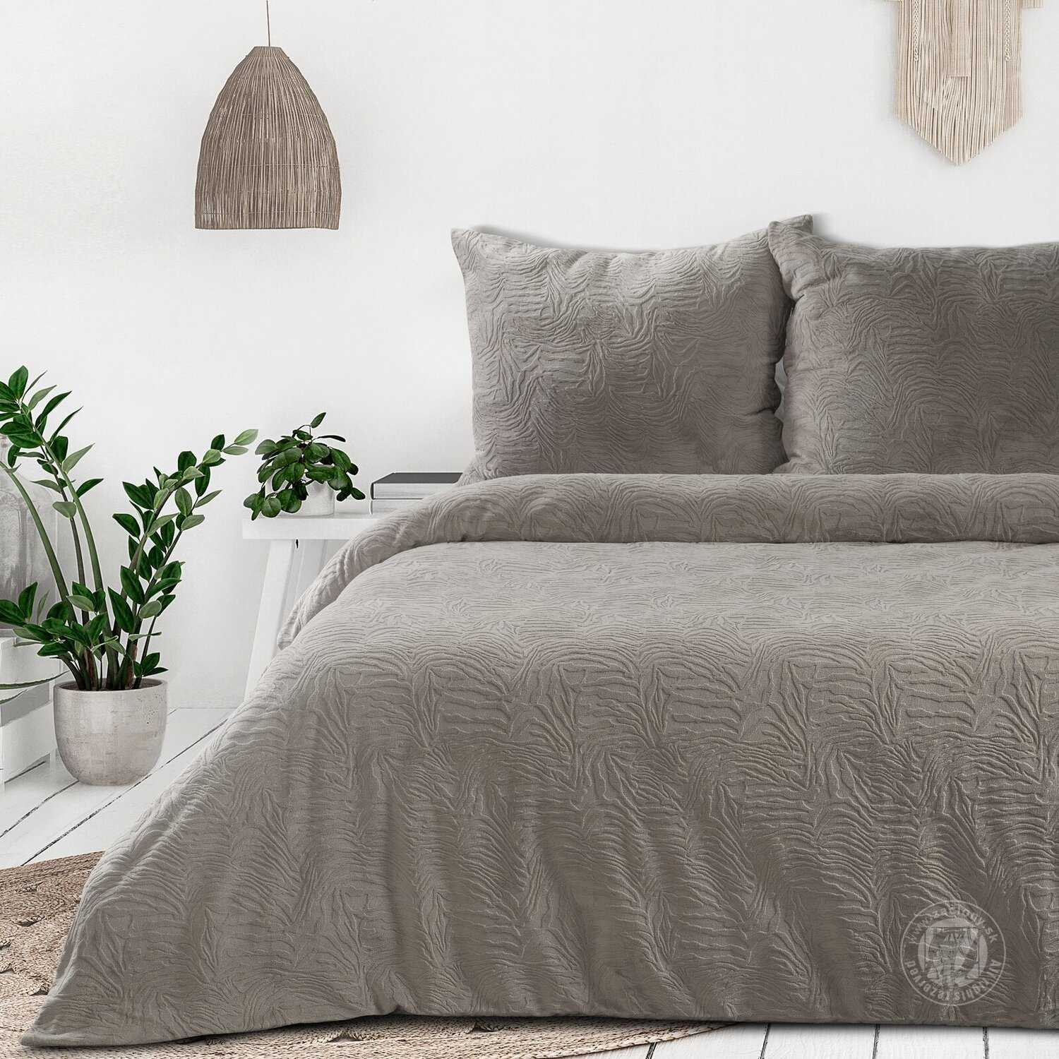 Posteľná bielizeň zamatová FLANO 140x200cm + 70x90cm, béžová