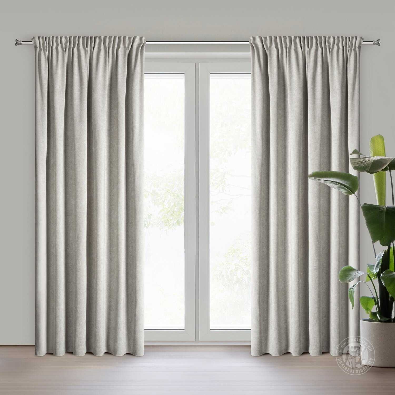 Záves MEGI na páske 140x270cm sivý