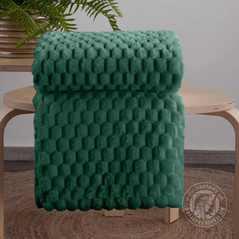 Deka CINDY6 na kreslo 70x160cm tmavozelená