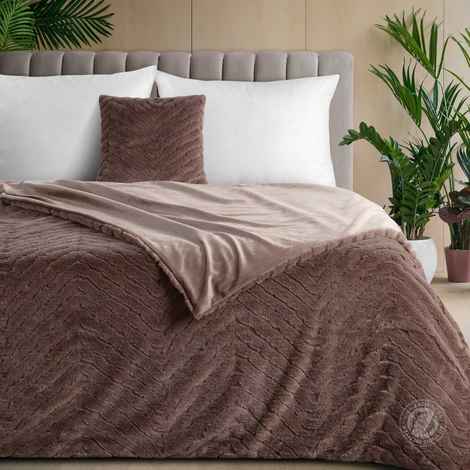 Deka obojstranná KATE 150x200cm tmavobéžová