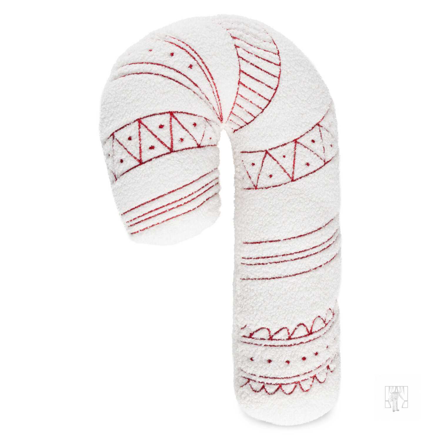 Vianočný vankúš 27x46cm biely/červený