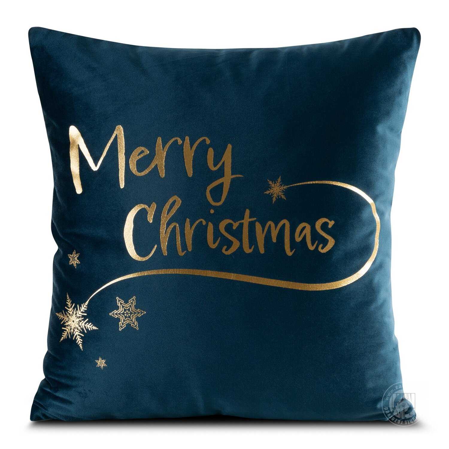 Vianočná obliečka na vankúš JOY 45x45cm granátová/zlatá