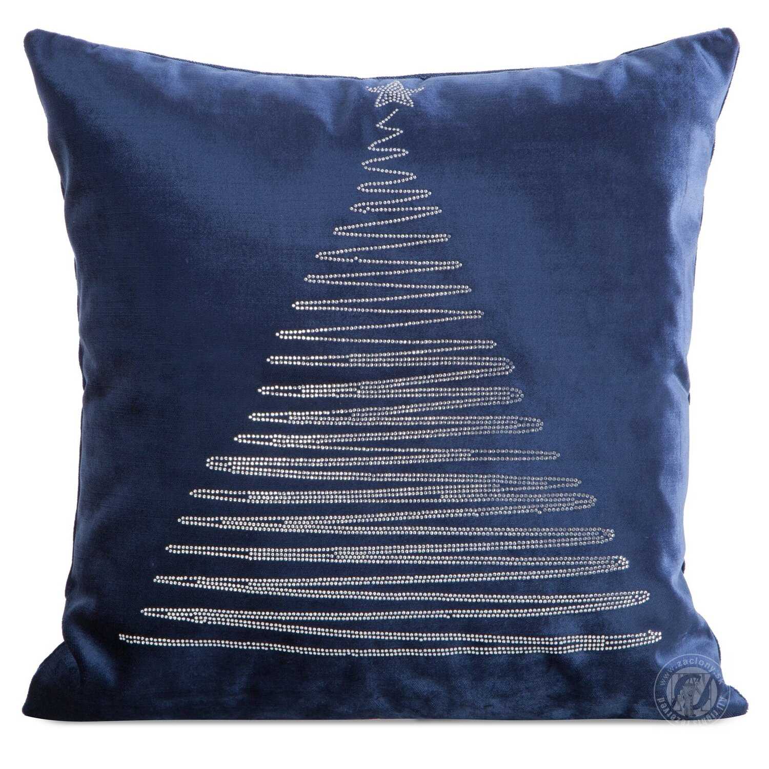 Vianočná obliečka na vankúš ROYAL 45x45cm granátová/strieborná