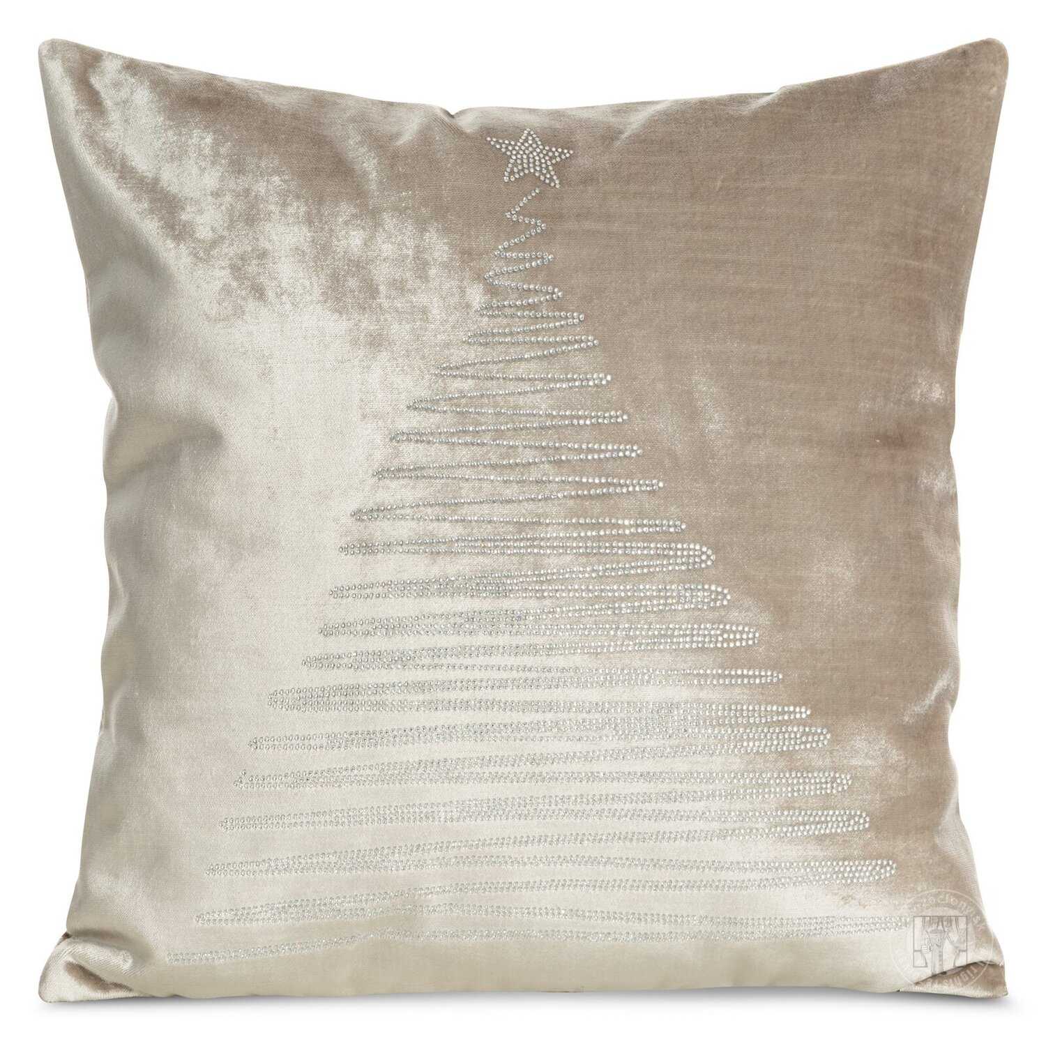 Vianočná obliečka na vankúš ROYAL 45x45cm béžová/strieborná