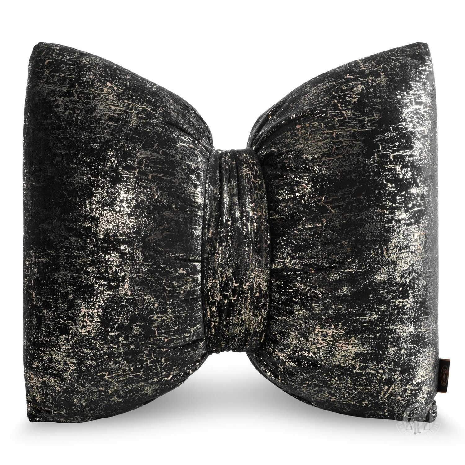 Vianočný vankúš KOKARDA 45x55 cm čierny/zlatý