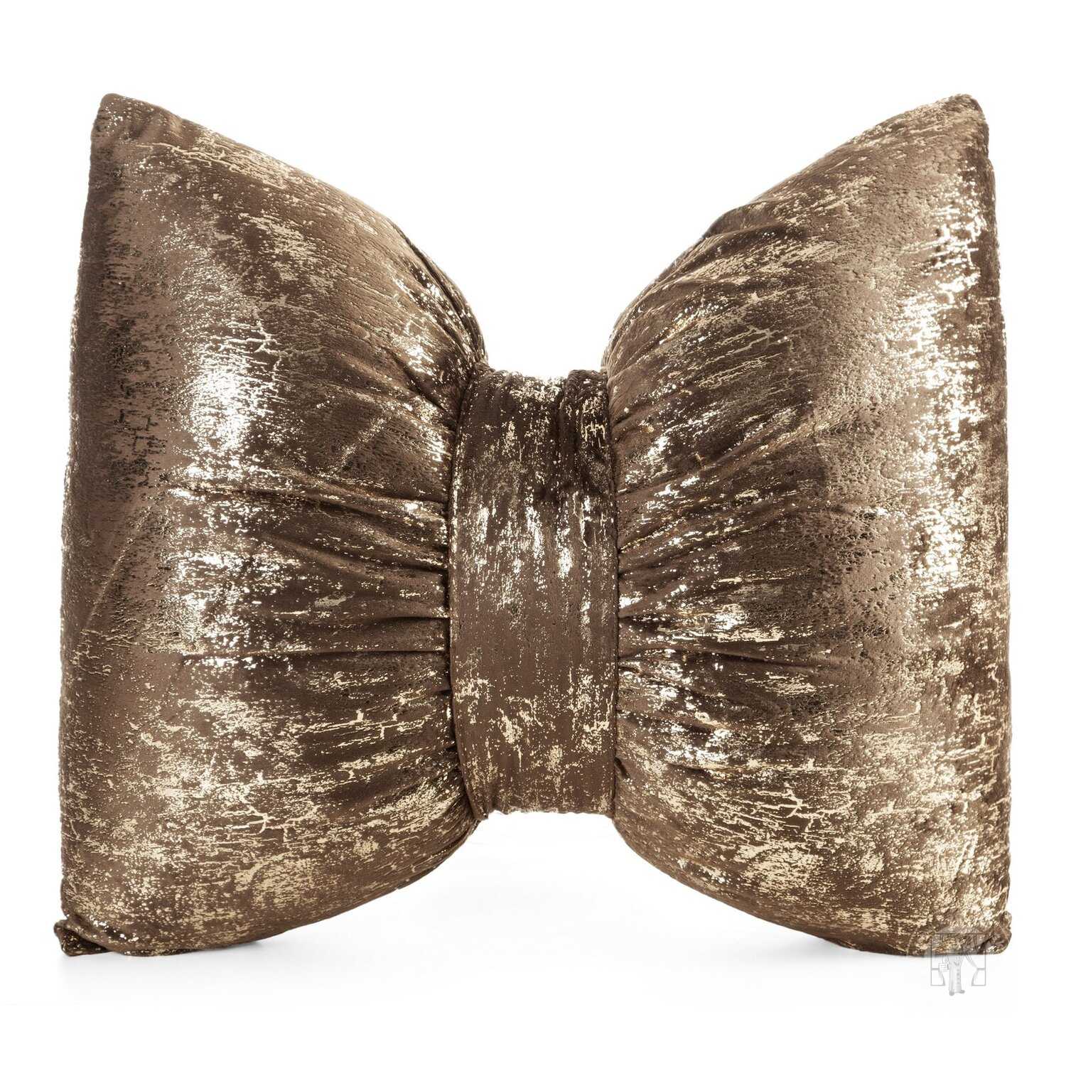 Vianočný vankúš KOKARDA 45x55 cm hnedý/zlatý