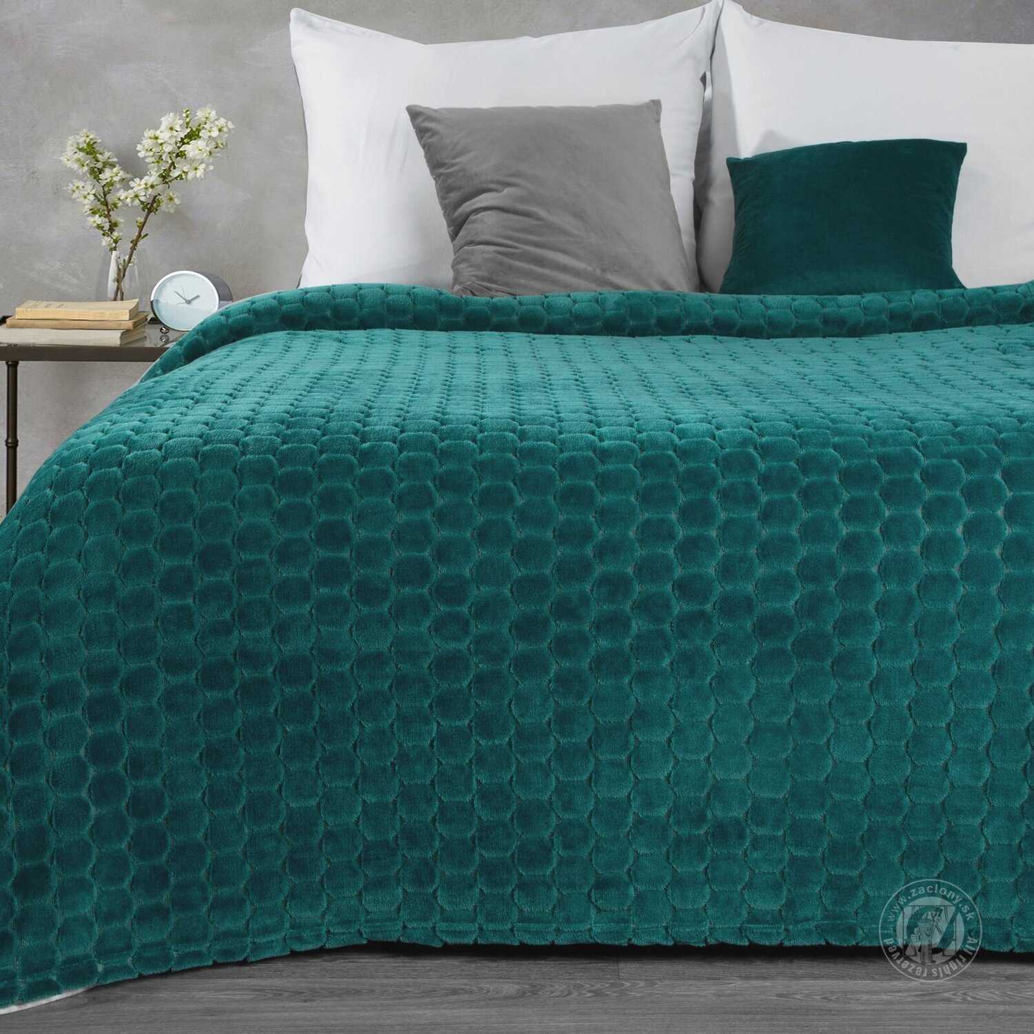 Deka z mikroflanelu ZOE 150x200cm tmavotyrkysová