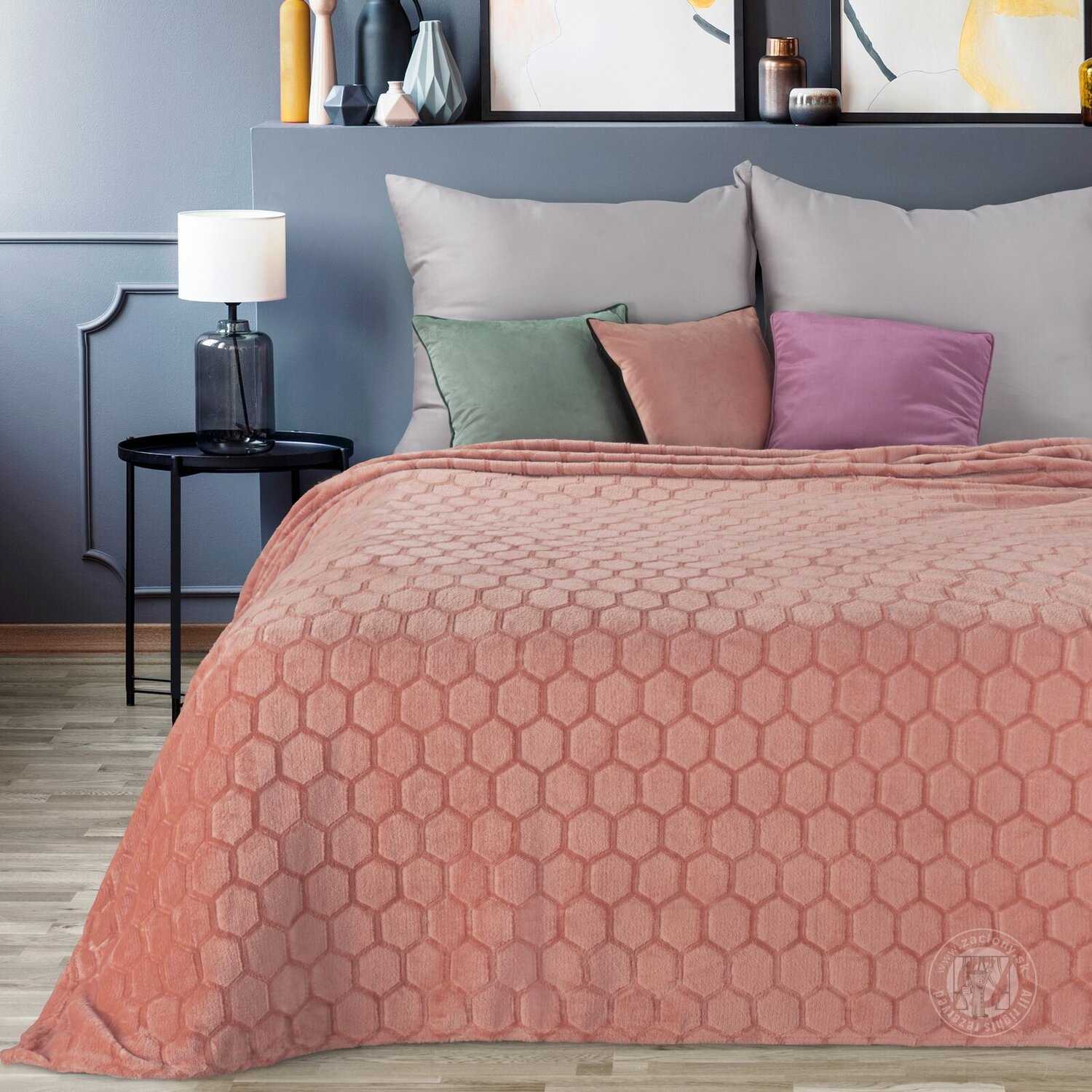 Deka z mikroflanelu ZOE 150x200cm púdrovoružová