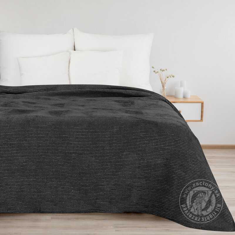 Deka AMBER s vafľovou štruktúrou 200x220cm čierna