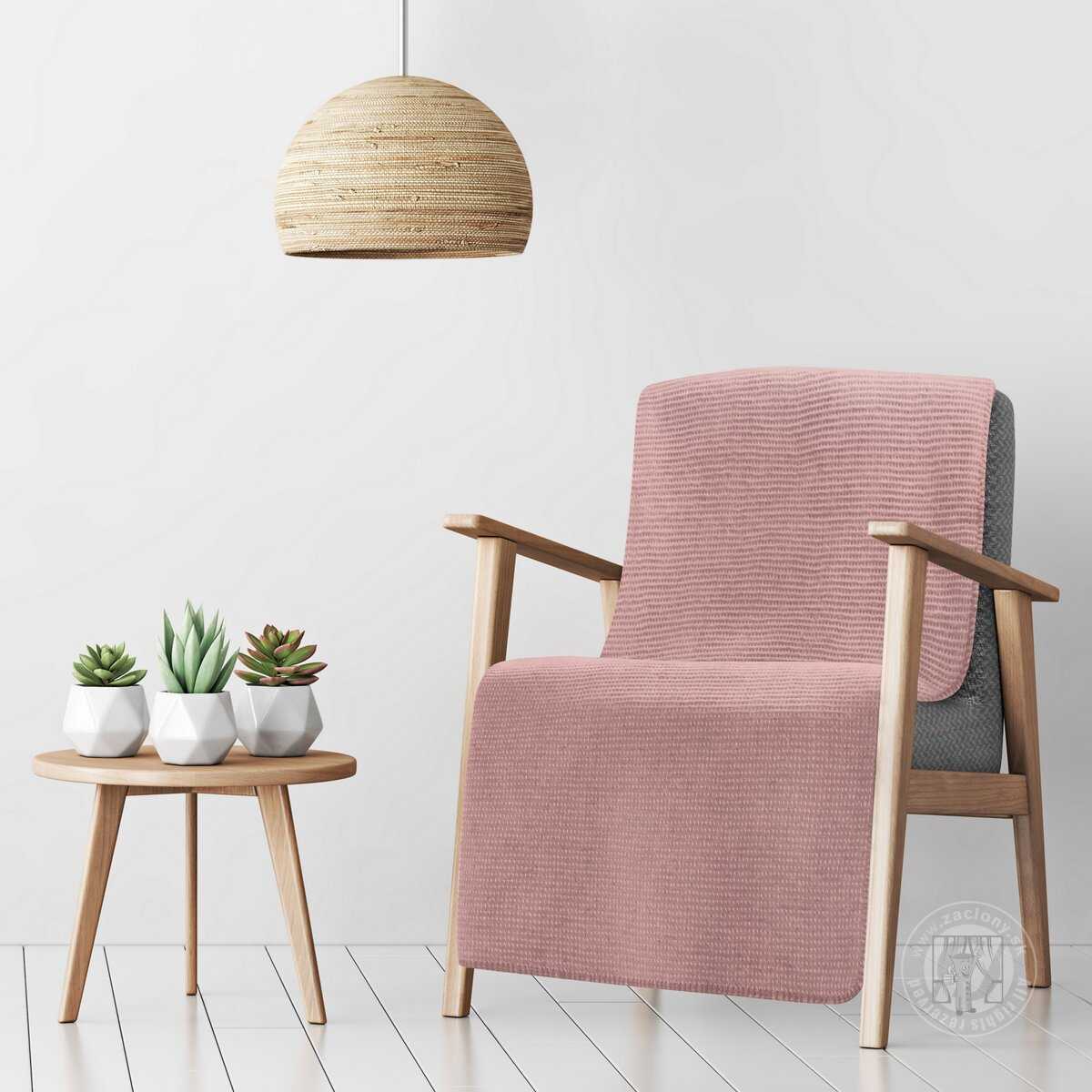 Deka AMBER na kreslo 70x160cm púdrová ružová