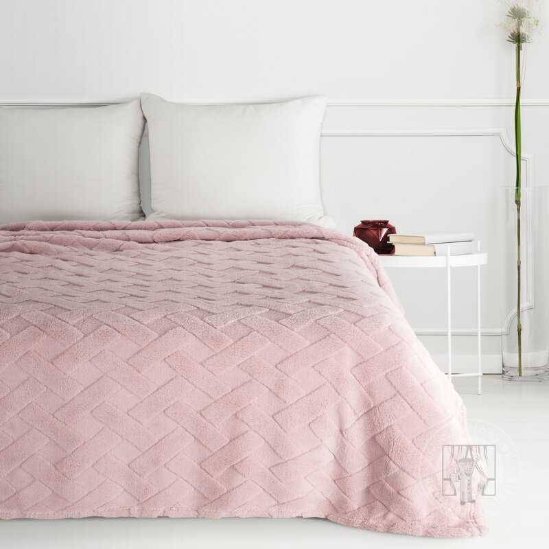 Deka z mikroflanelu CARO 150x200cm ružová