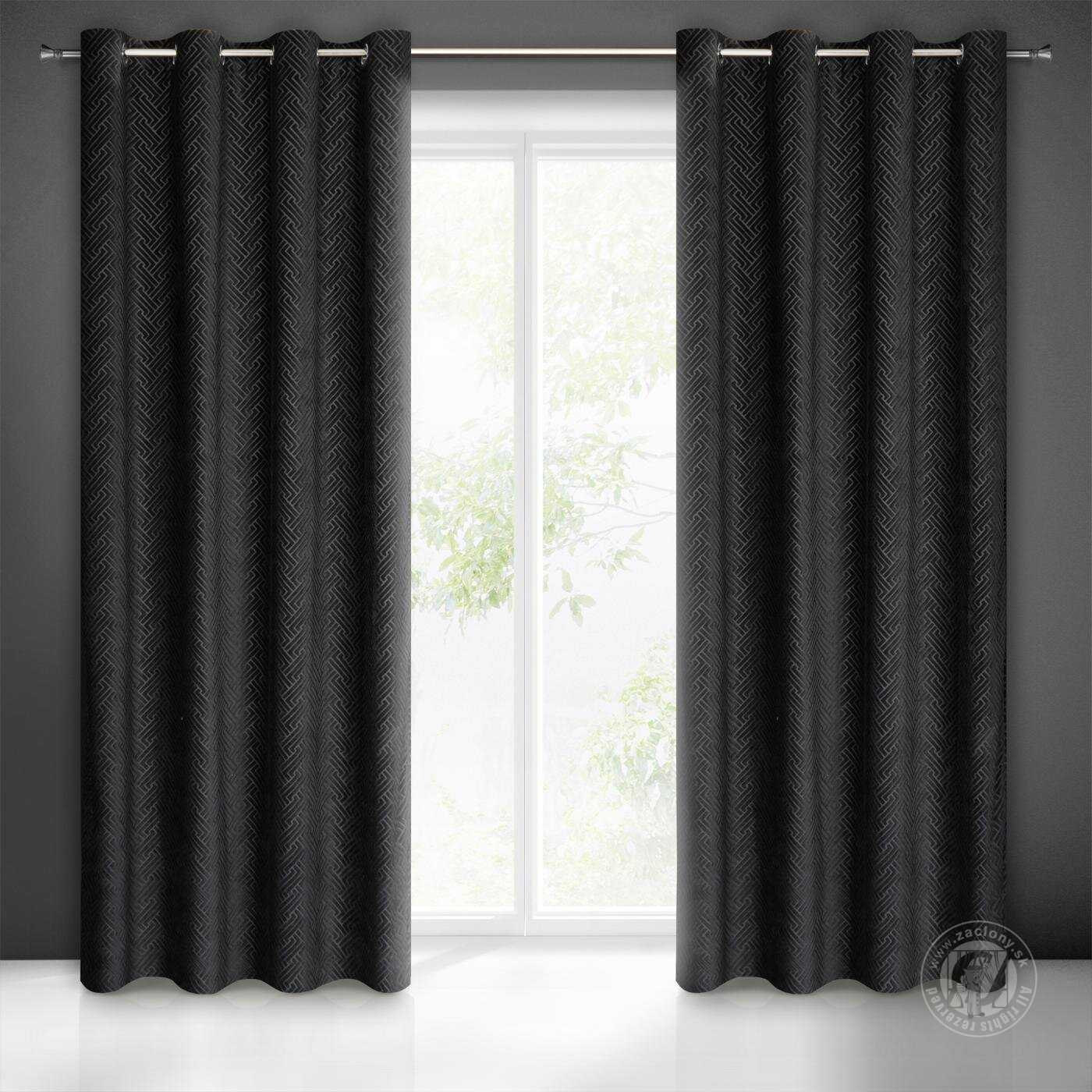 Záves ISLA na krúžkoch 140x250cm čierny