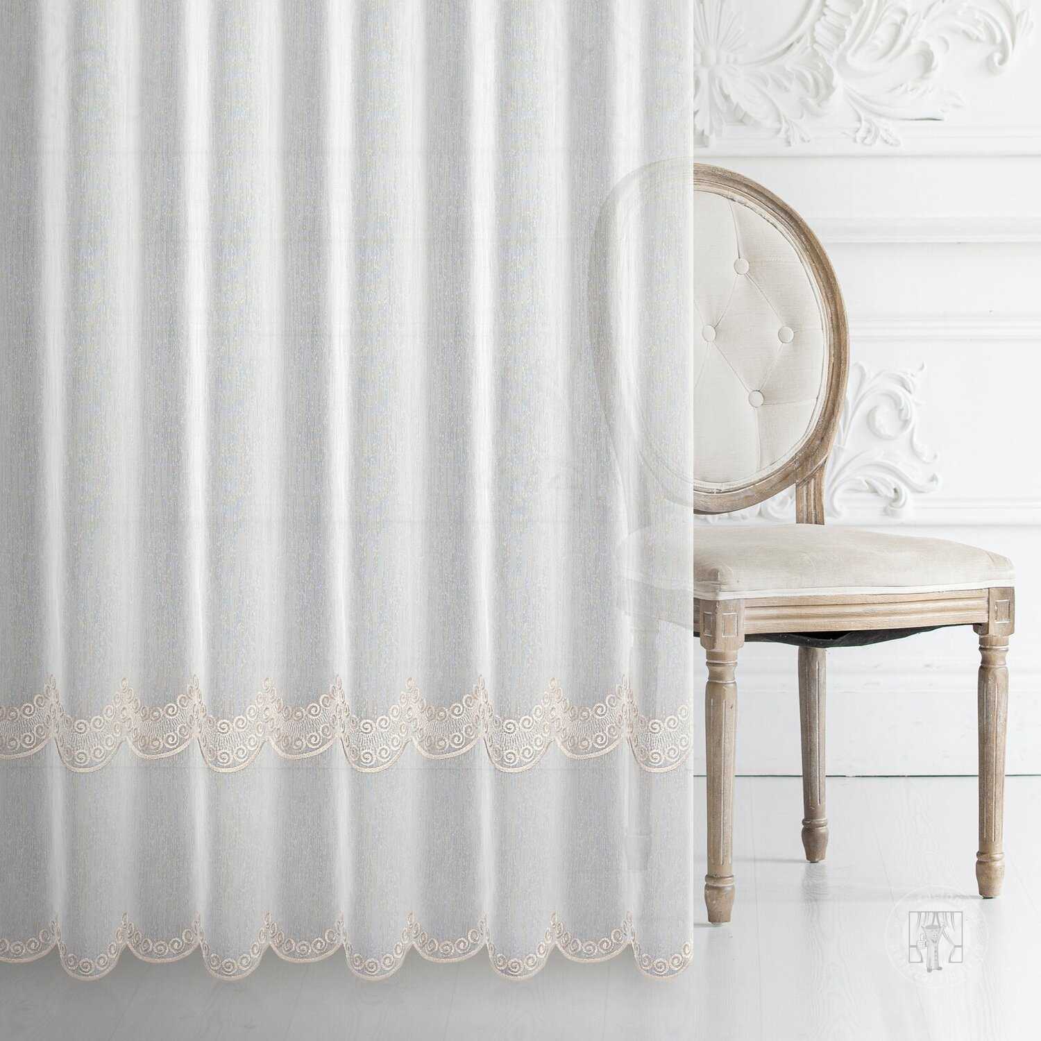 Záclona metráž 725352 biela/zlatá 280cm