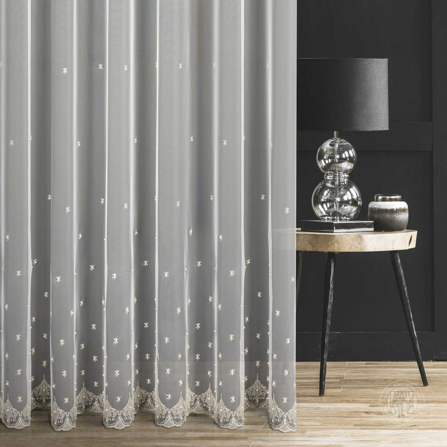 Záclona metráž 26940 krémová/zlatá 290cm