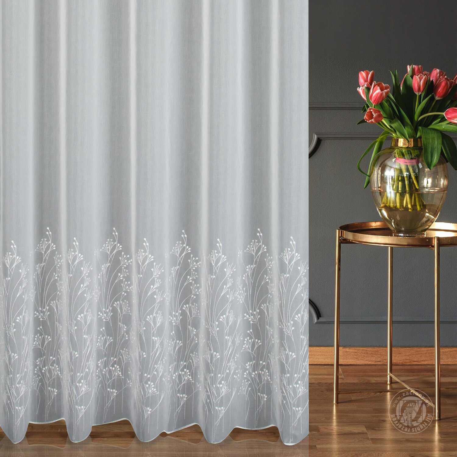 Záclona metráž 33593 biela 280cm