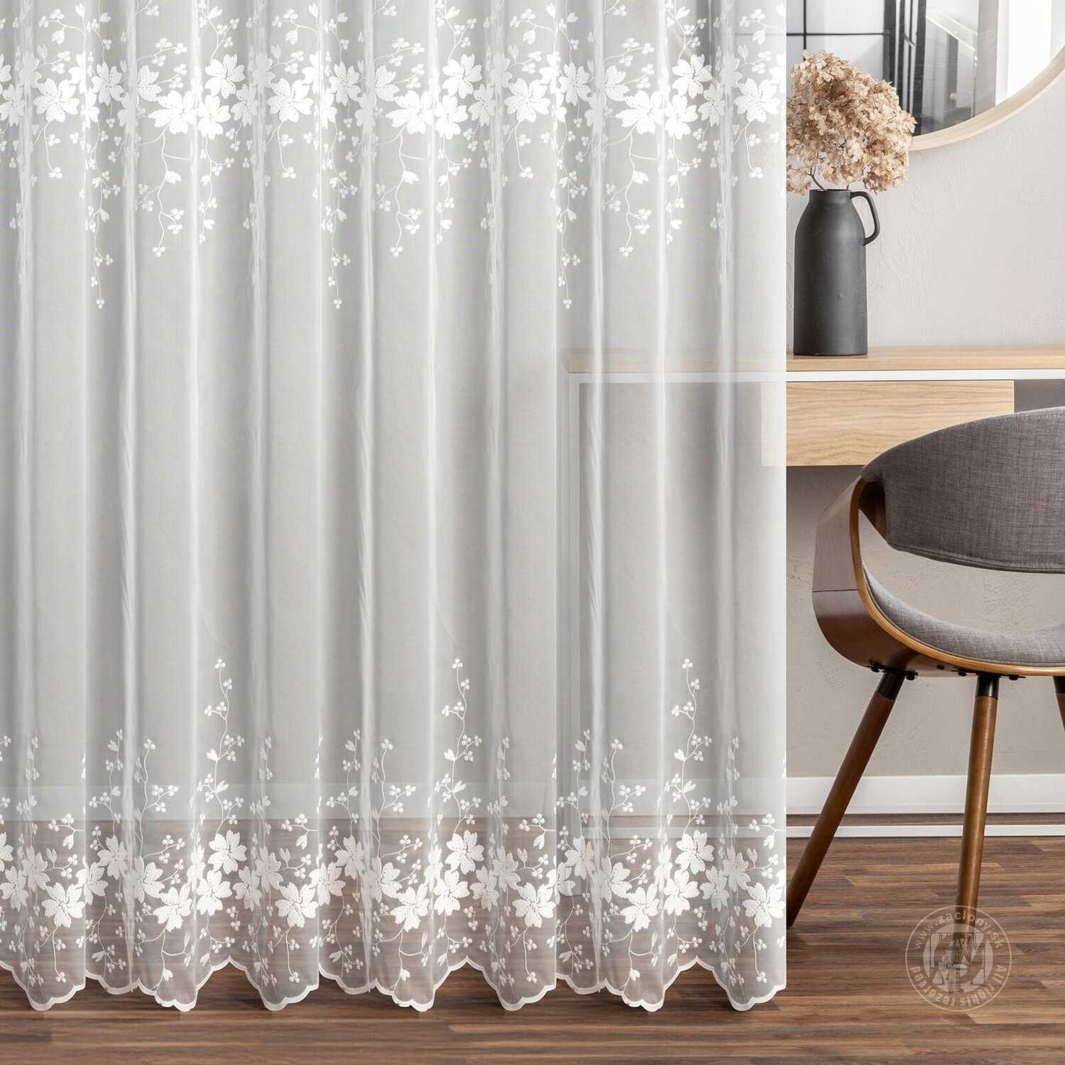 Záclona metráž NELA/PERU biela 280cm