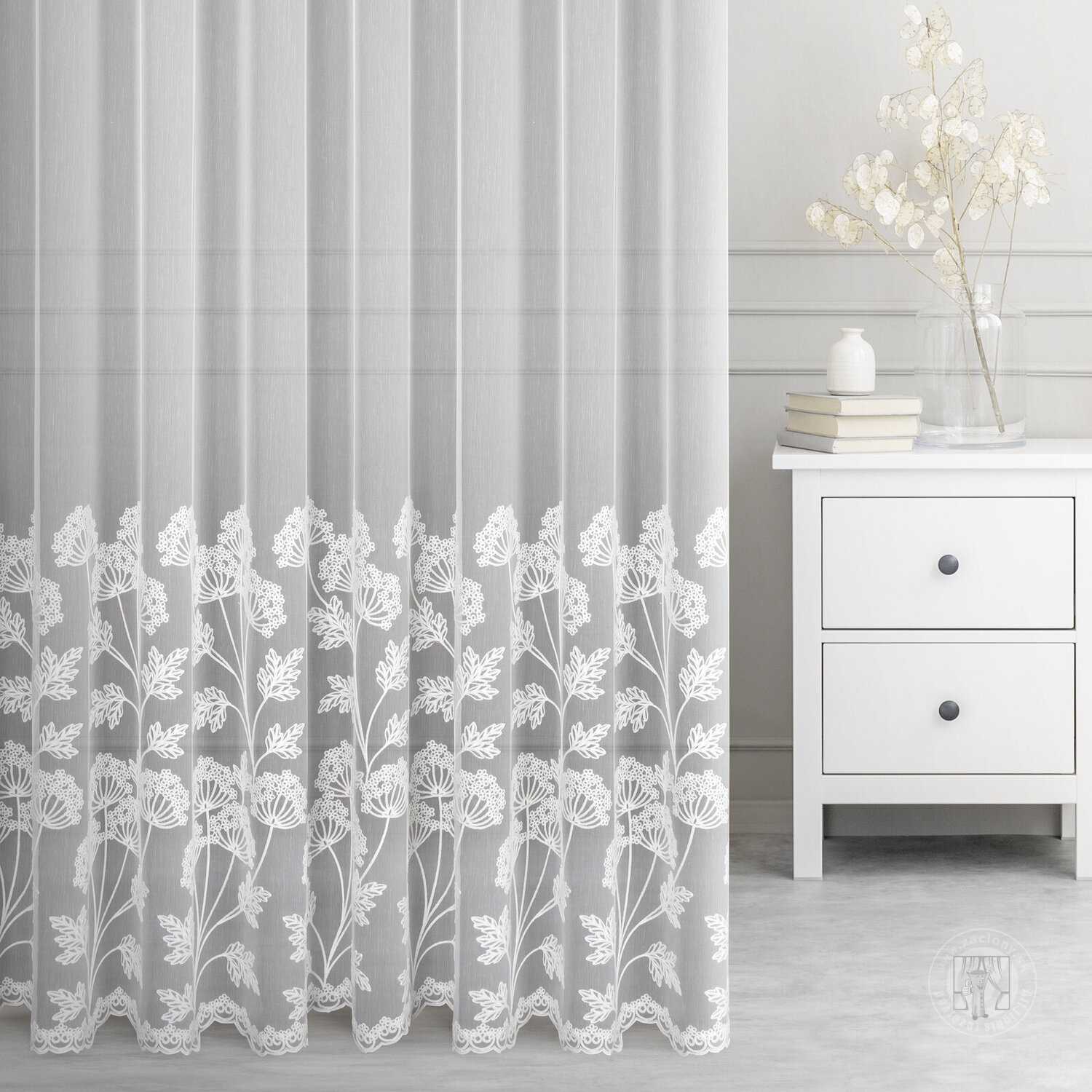 Záclona metráž 3312672/ADEN biela 300cm