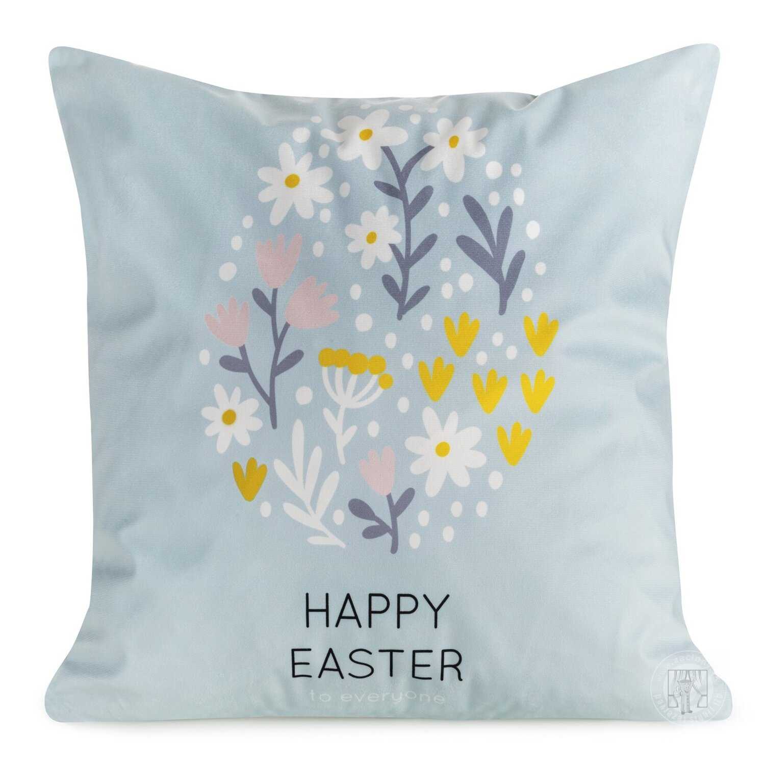 Veľkonočná obliečka na vankúš JAR/11 45x45cm modrá/žltá