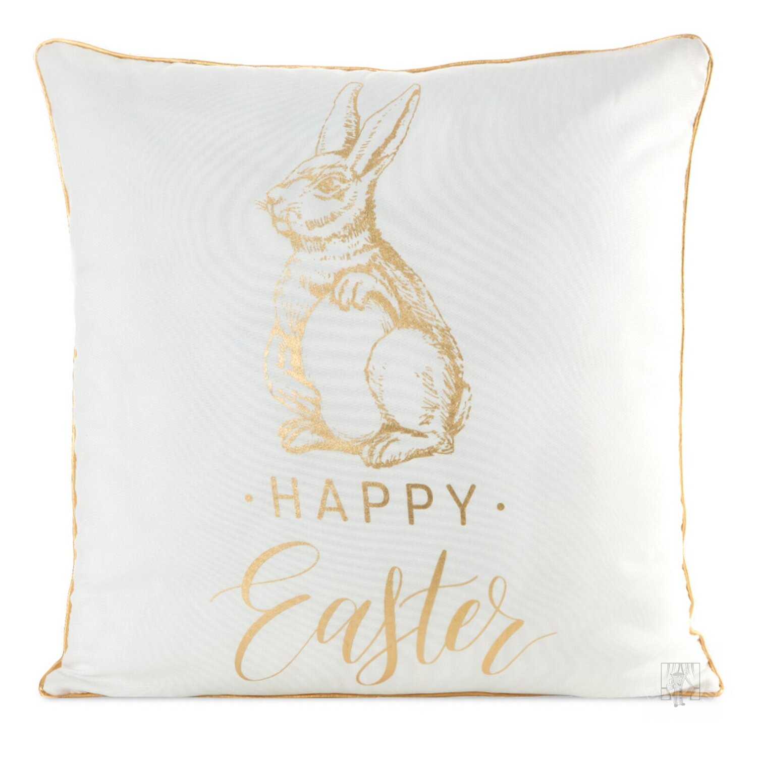 Veľkonočná obliečka na vankúš JAR/43 45x45cm biela/zlatá