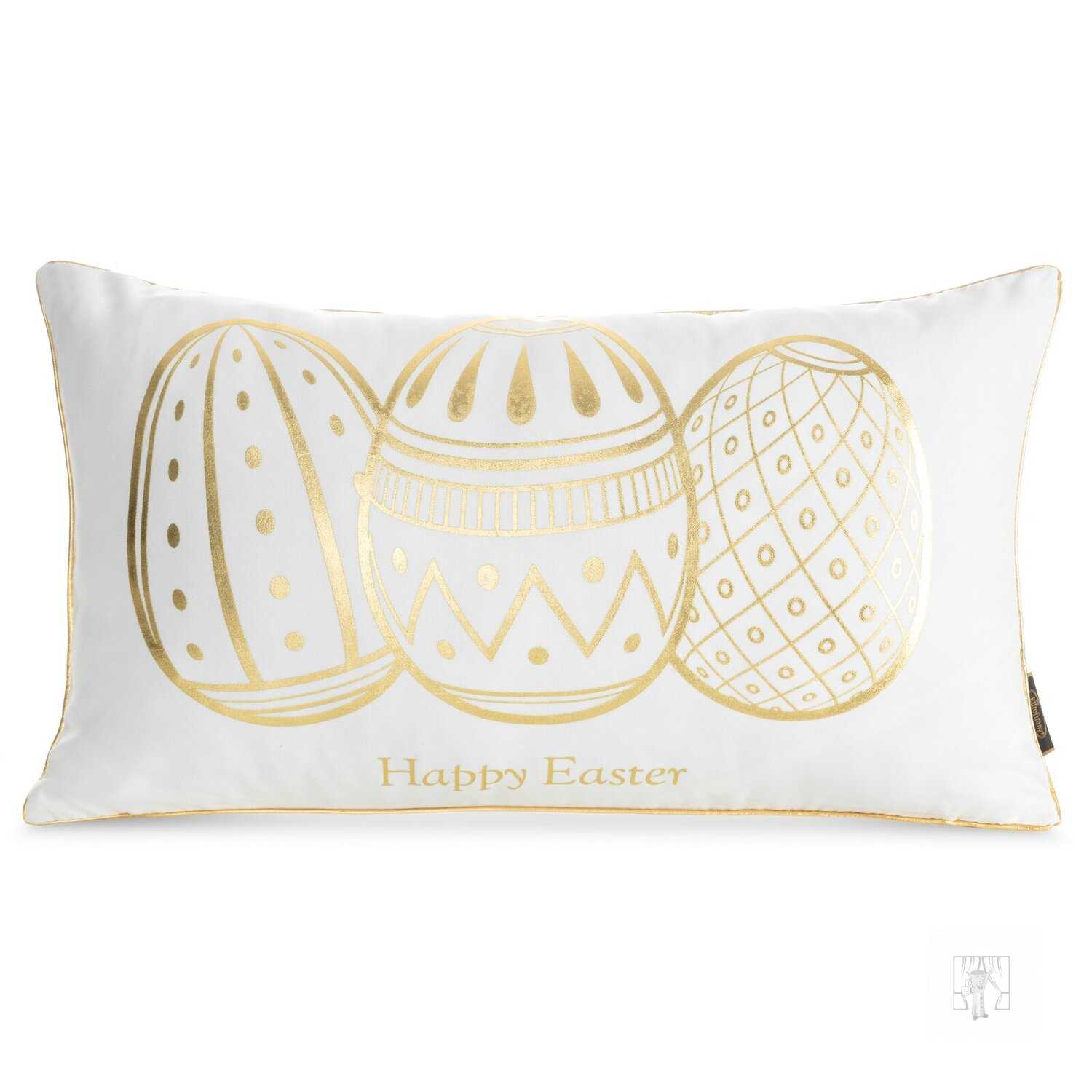 Veľkonočná obliečka na vankúš JAR/49 30x50cm biela/zlatá