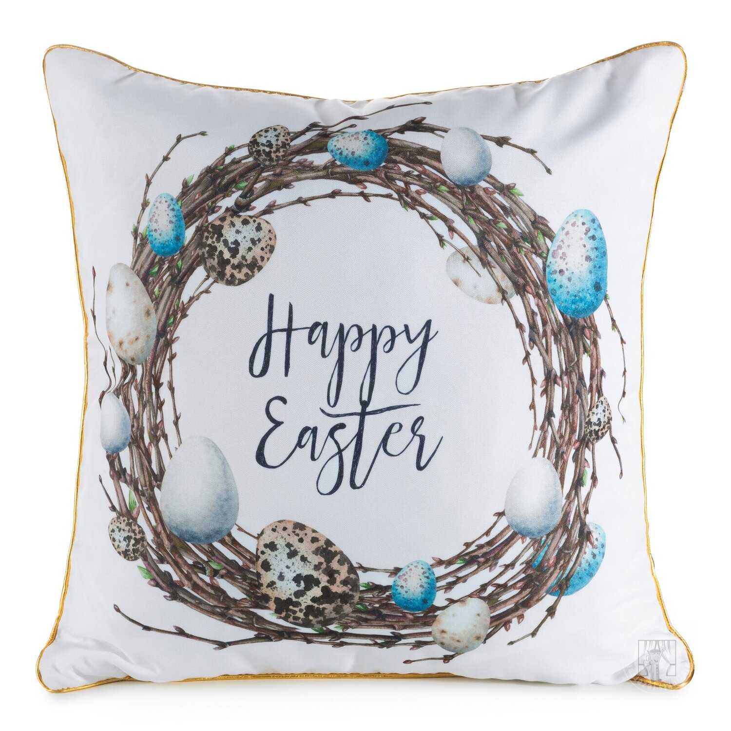 Veľkonočná obliečka na vankúš JAR/51 45x45cm biela/hnedá