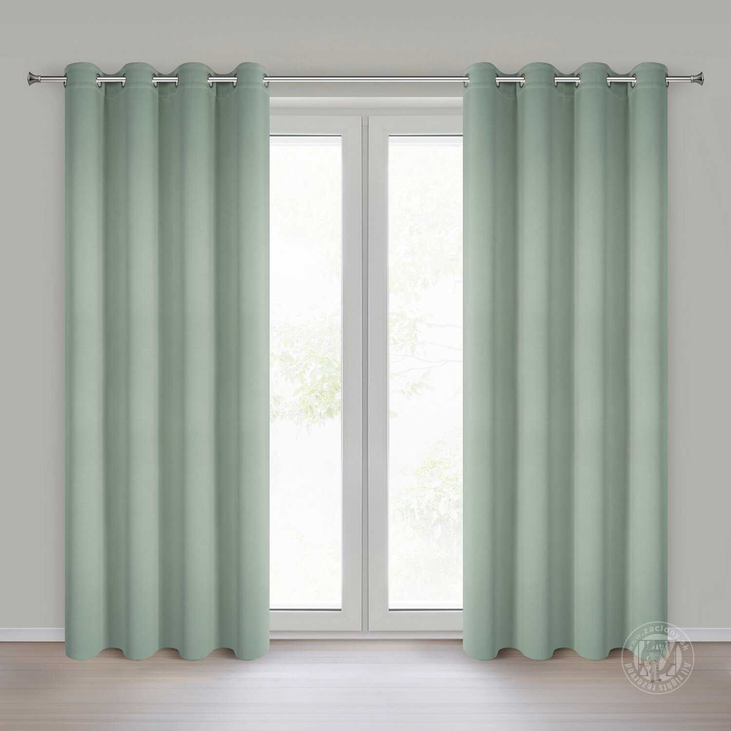 Záves NERISA na krúžkoch 140x250cm mätový