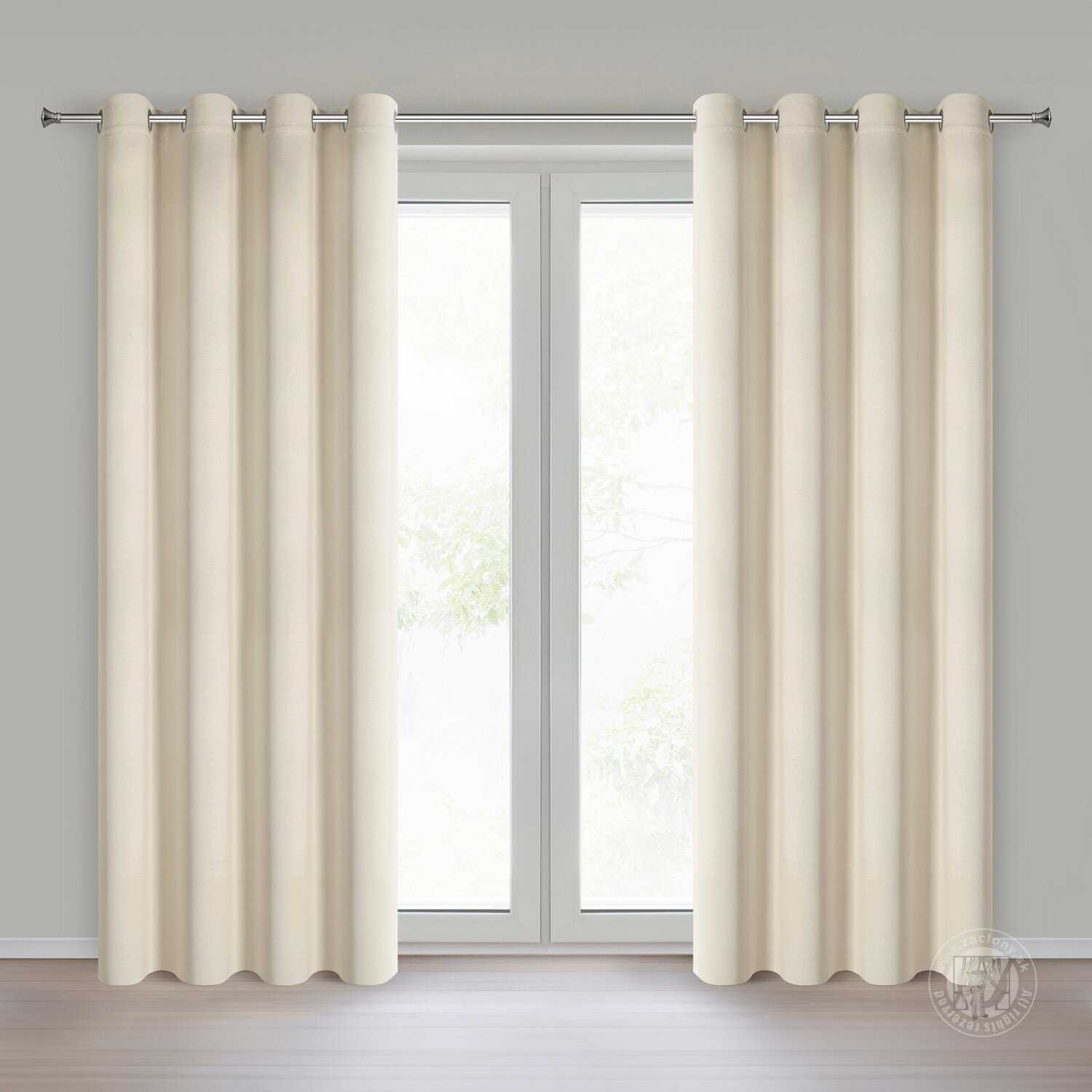 Záves NERISA na krúžkoch 140x250cm tmavý krémový