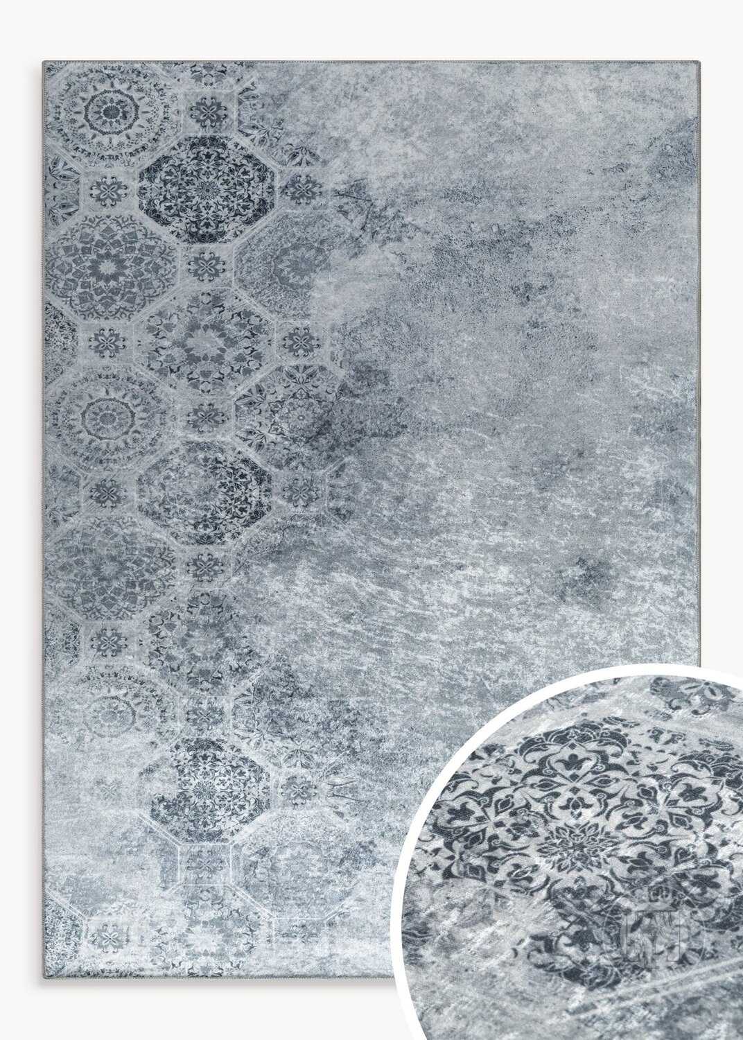 Kusový koberec LOTUS7 strieborný