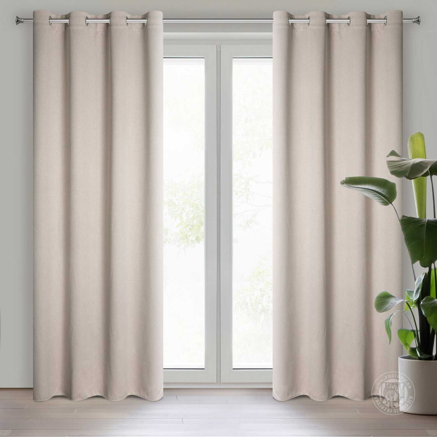 Záves AMARO na krúžkoch 135x250cm béžový