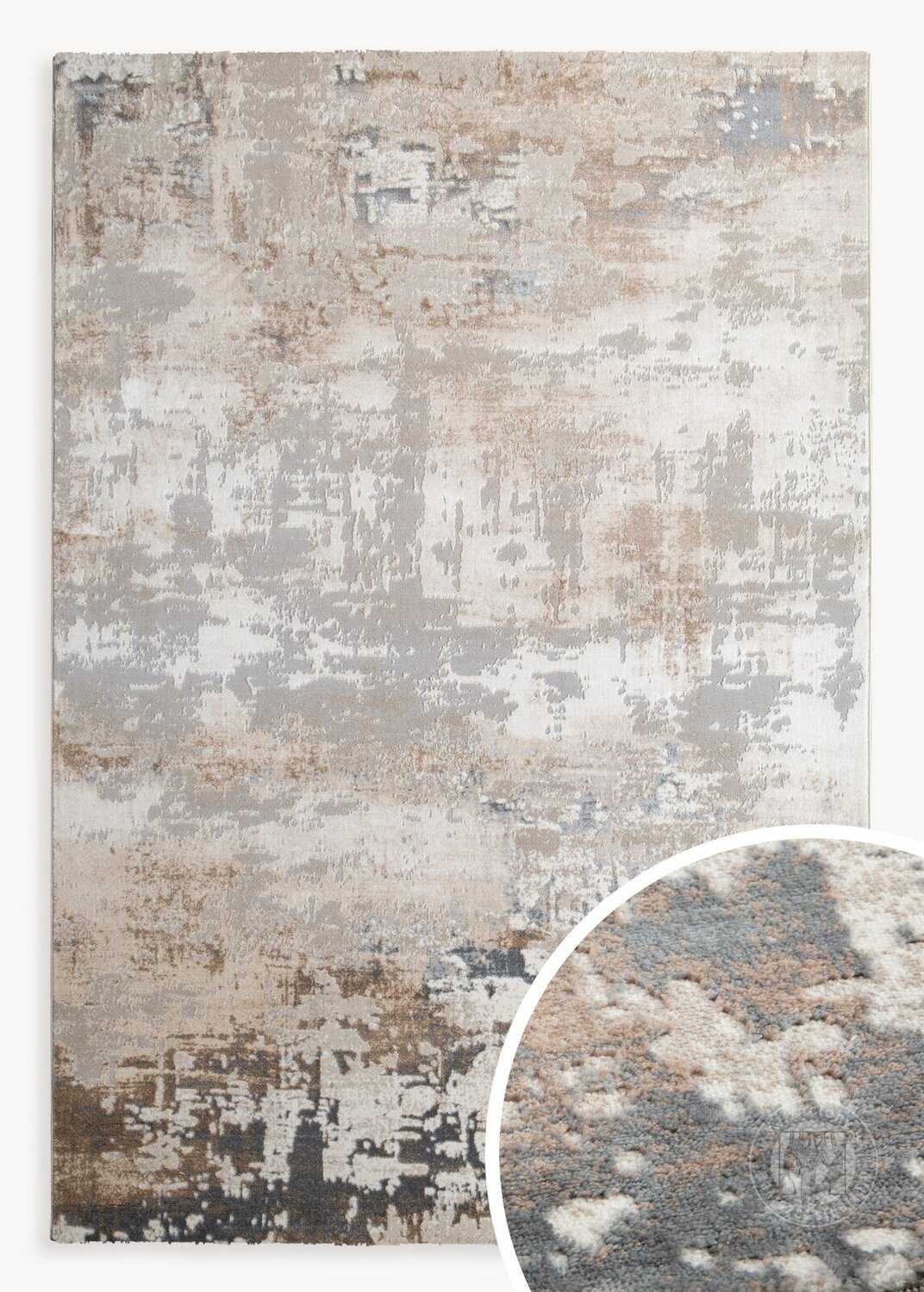 Kusový koberec ASIA2 svetlosivý/béžový