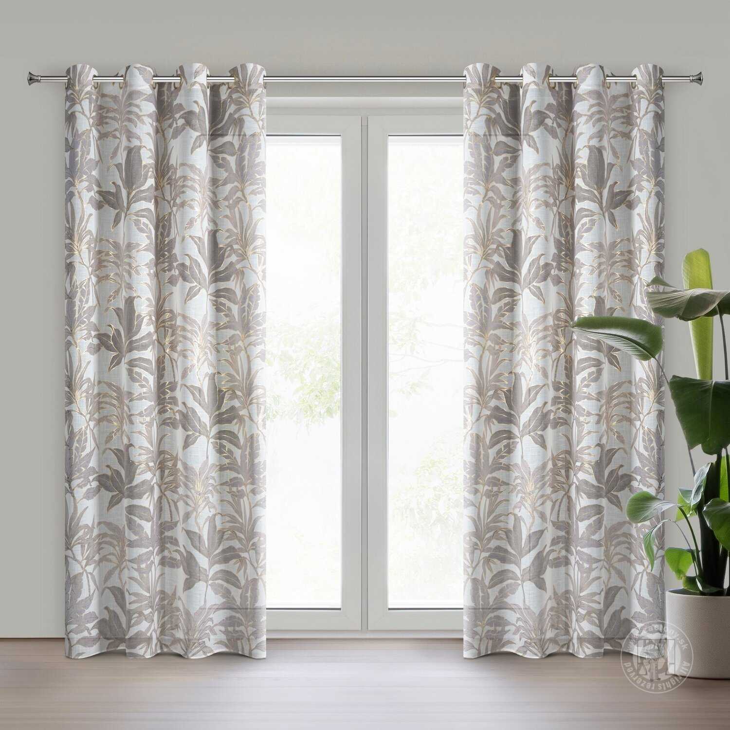 Záves ANELI na krúžkoch 135x250cm biely/béžový