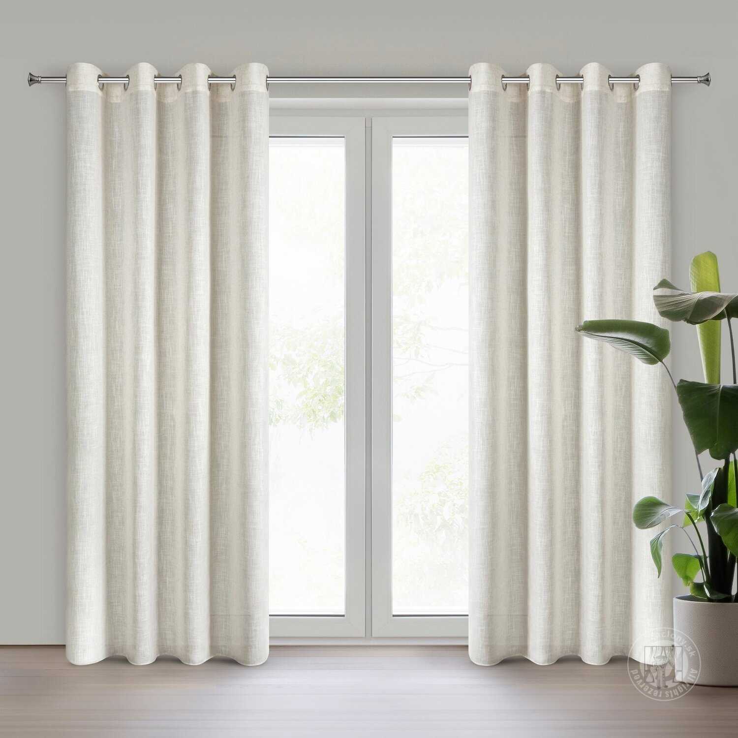  Záves ELINA na krúžkoch 135x250cm prírodný