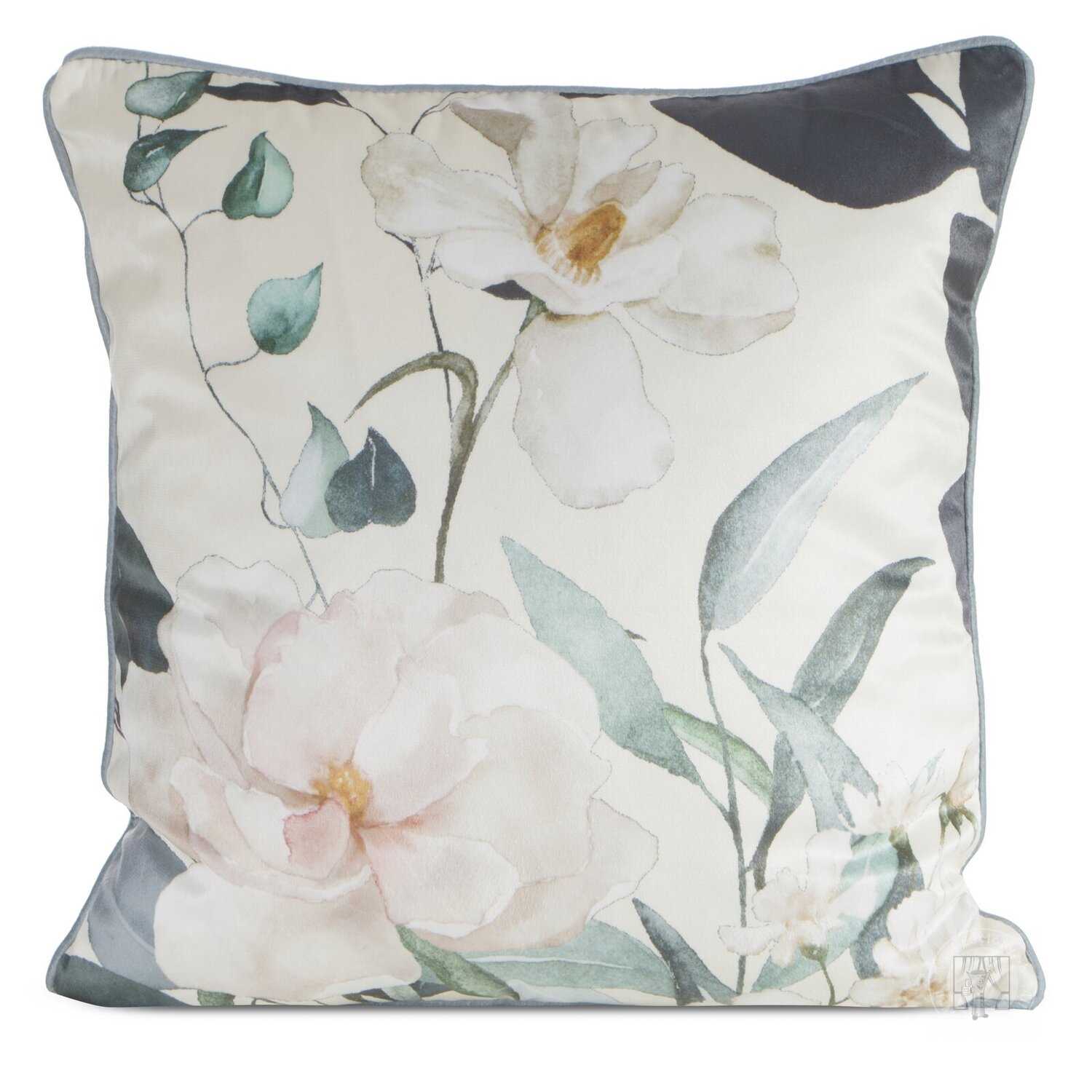 Obliečka na vankúš ROSITA 45x45cm krémová/zelená