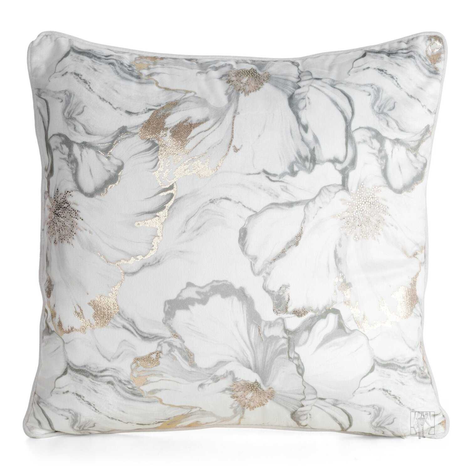 Obliečka na vankúš LISA 45x45cm biela/sivá