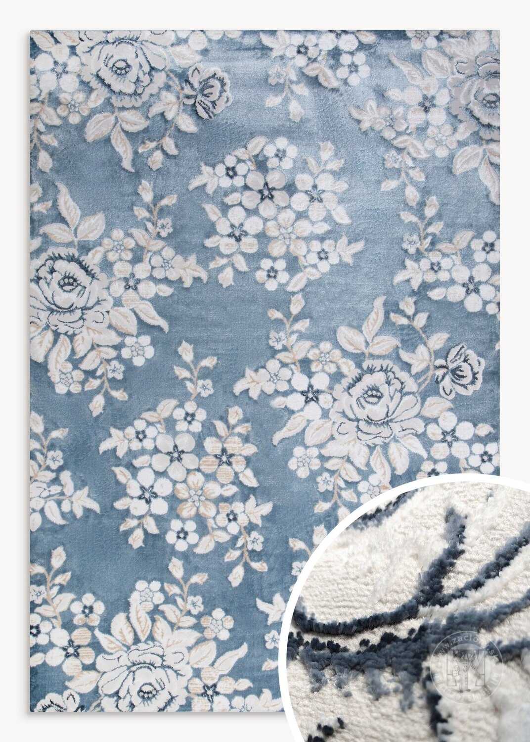 Kusový koberec IMPRESIVE1 modrý/krémový