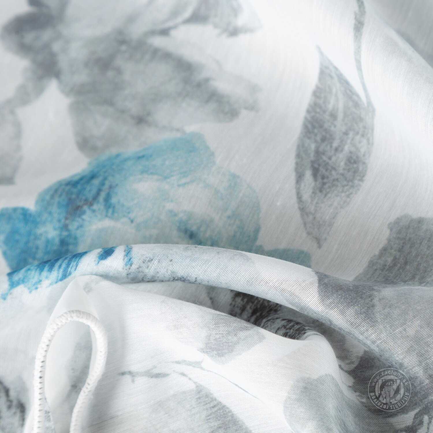 Záclona metráž 53822/BAT biela/modrá, 285cm