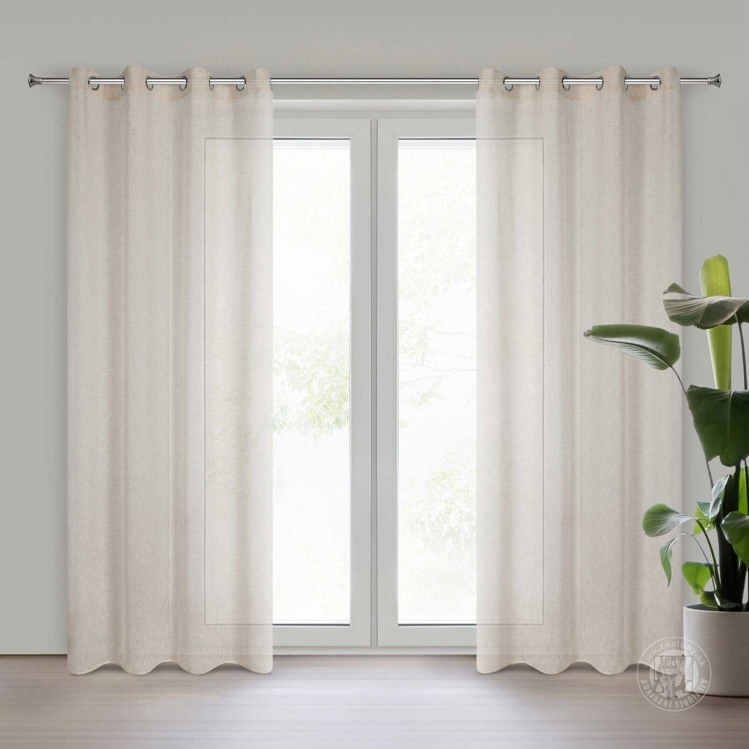 Záves ANGELICA na krúžkoch 140x250cm béžový