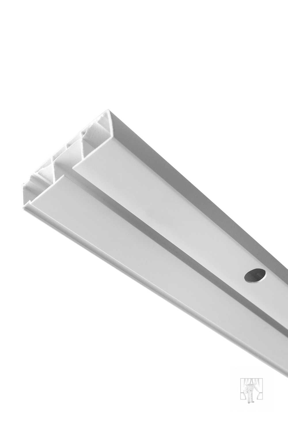 Stropná plastová koľajnica 1-drážková