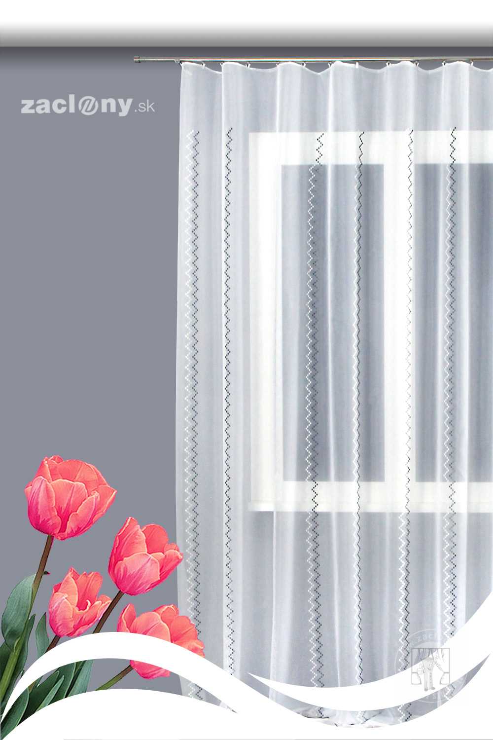 Záclona metráž 4220 290cm - 3 m