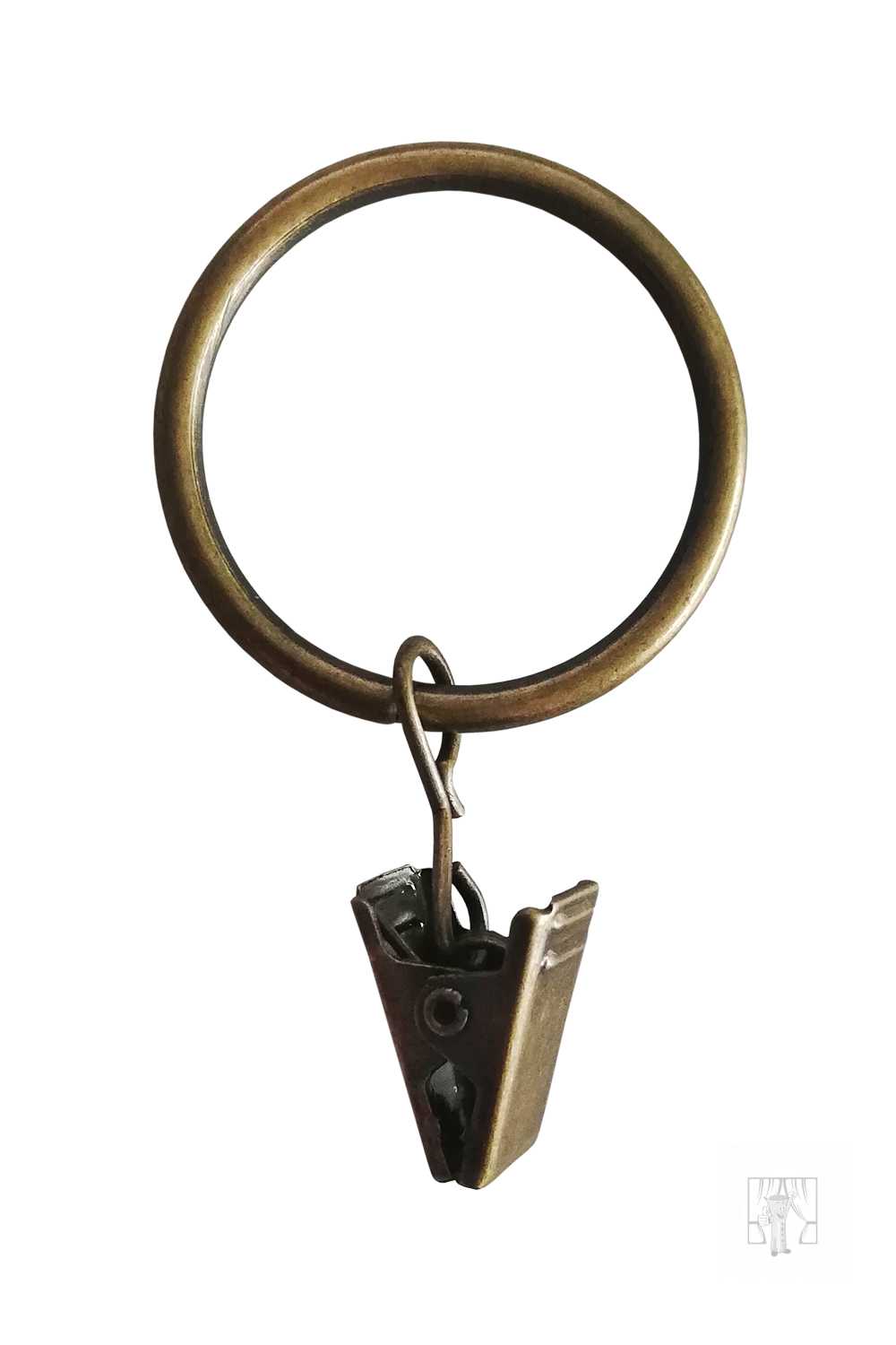 Krúžok so štipcom - zlatá antik 10ks