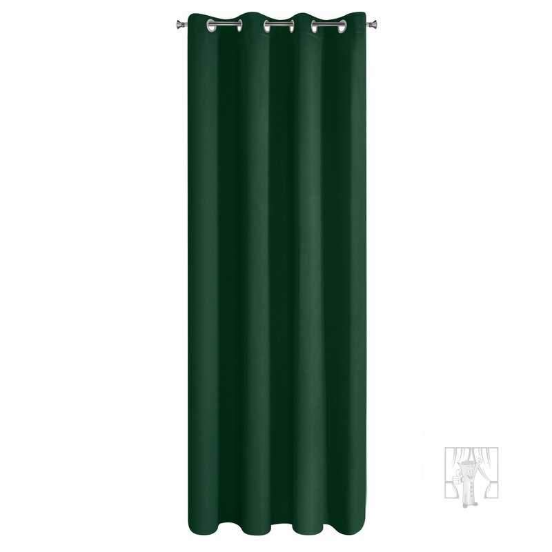 Záves PARISA na krúžkoch tmavozelený 135x250cm