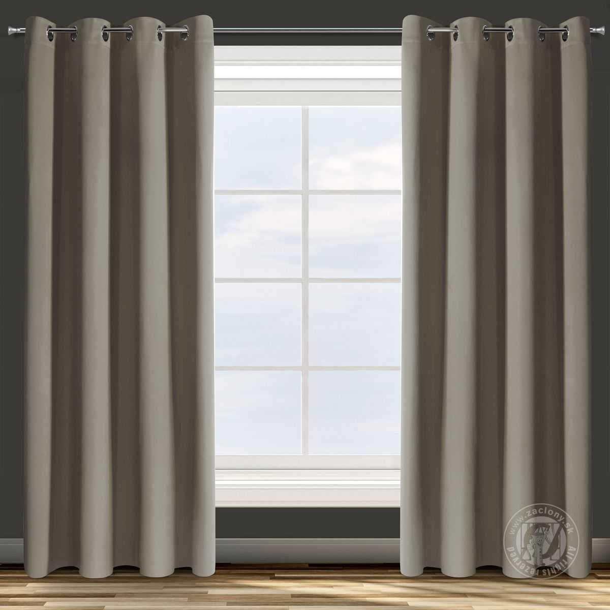 Záves PARISA na krúžkoch cappucino 135x250cm